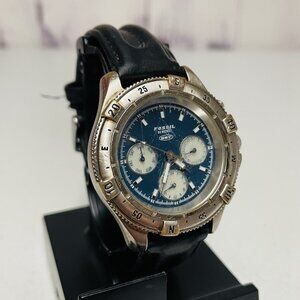 Fossil DRT Water Resistant 50M Watch Day Date DT-4043 Black Dial